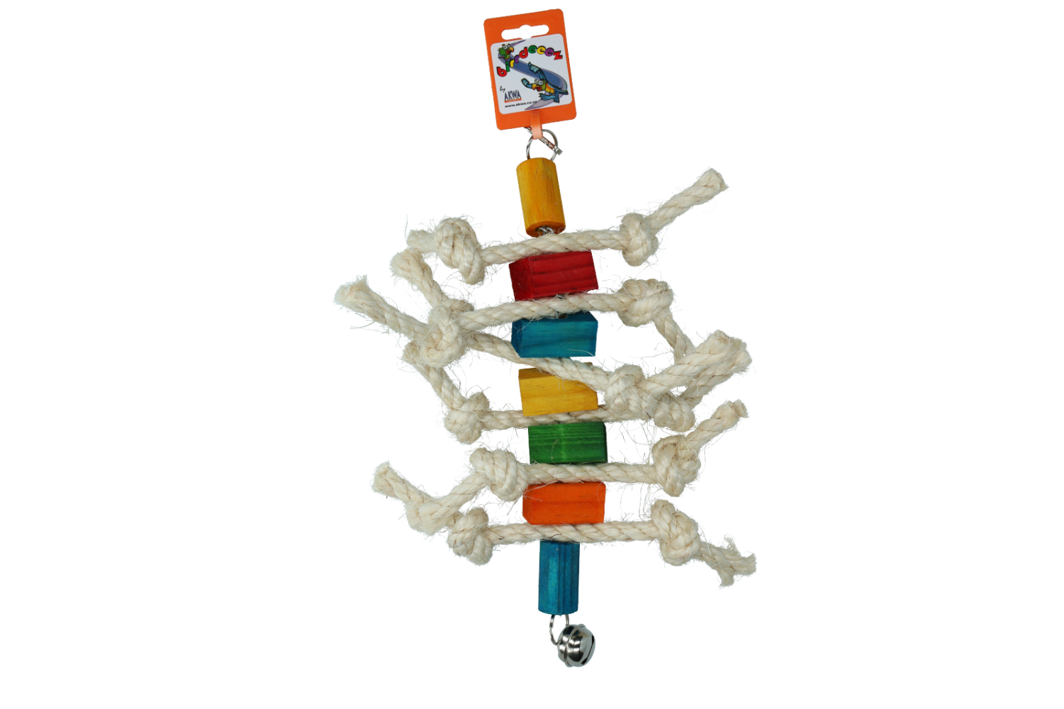 Birrdeeez Caterpillard Bird Toy (Wood &amp; Rope)