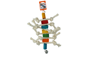 Birrdeeez Caterpillard Bird Toy (Wood &amp; Rope)