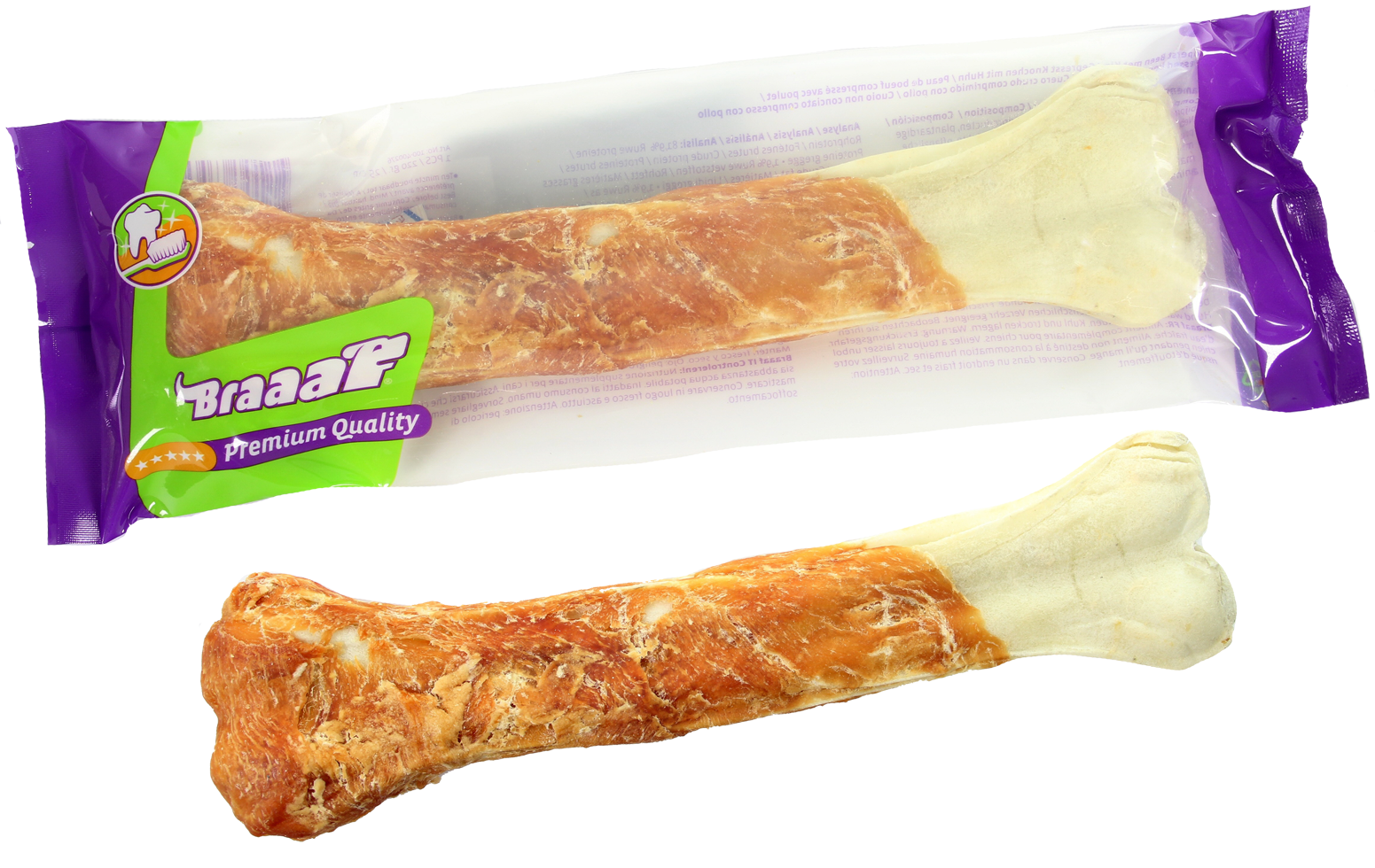 Braaaf Pressed Chicken Bones 25 cm (1 pcs)