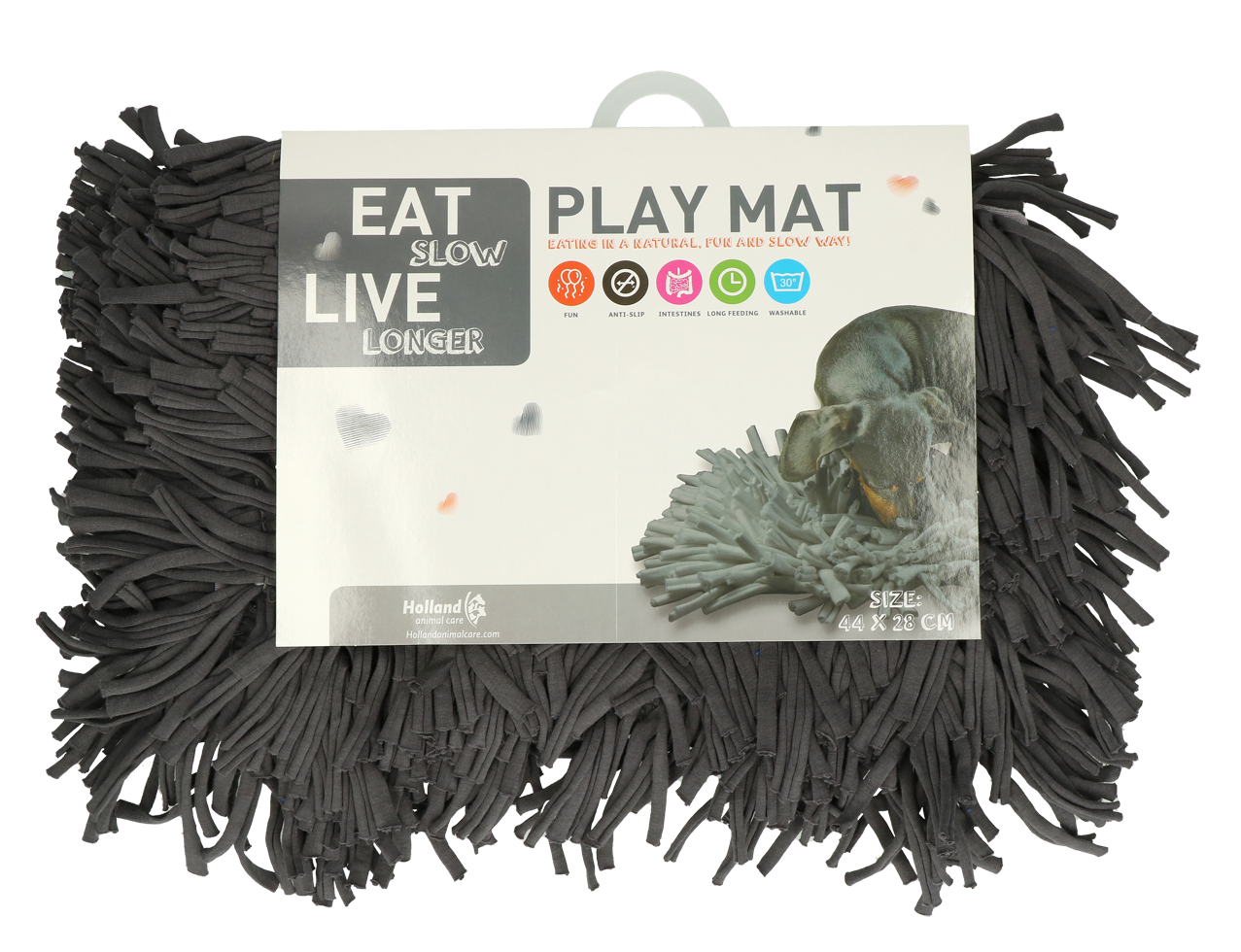 Eat Slow Live Longer Play Mat Grey