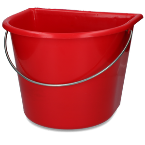 Emmer met vlakke kant 15 l rood