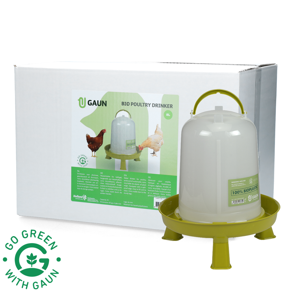 Pluimvee drinktoren 8 l Bio green lemon op pootjes