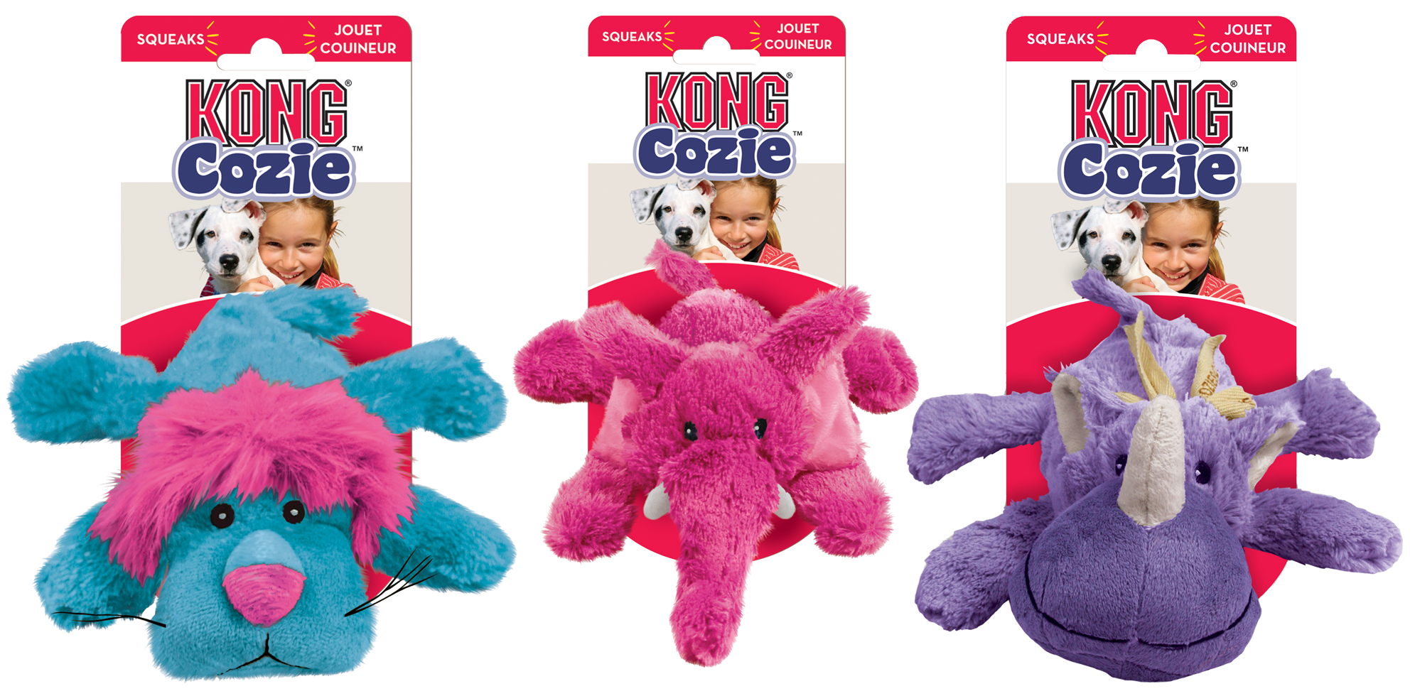 KONG Cozies Brights S 15,2 cm x 13,3 cm