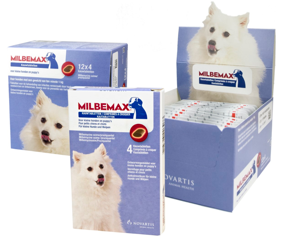 Milbemax Kauwtabletten Hond Klein Chewy 4 tabl. &lt;5kg