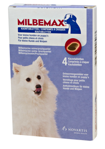 Milbemax Kauwtabletten Hond Klein Chewy 4 tabl. &lt;5kg