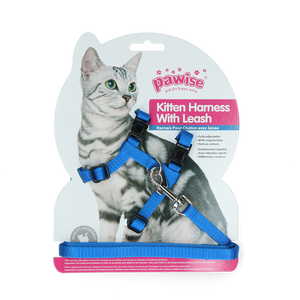 Pawise Kitten Harness Leash-Red/Blue