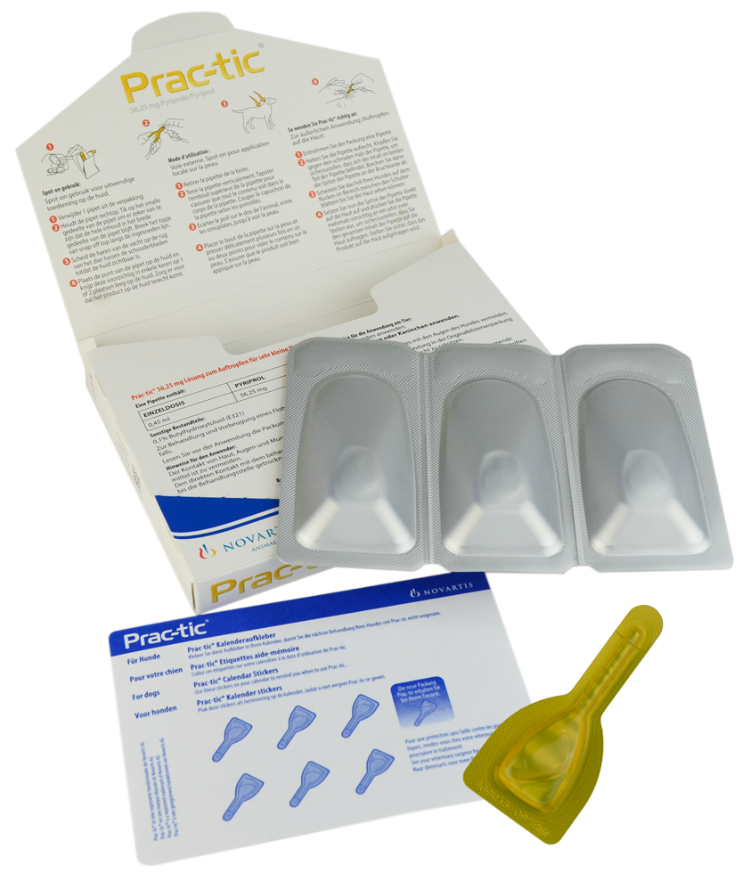 Prac-Tic 56,25 mg Teek&amp;Vlo (2-4,5 kg) 3 pipet