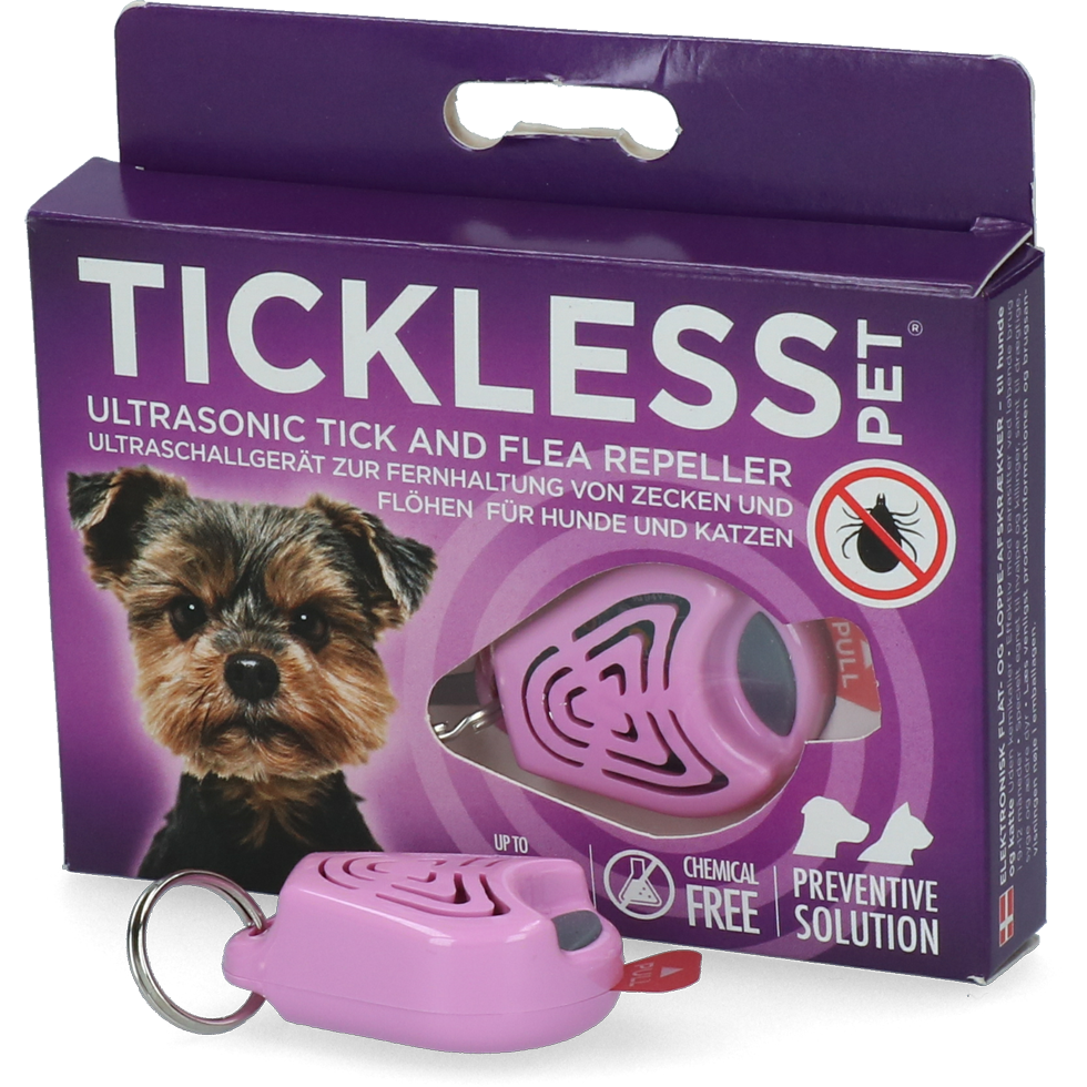 Tickless Pet Roze tot 12 maanden bescherming