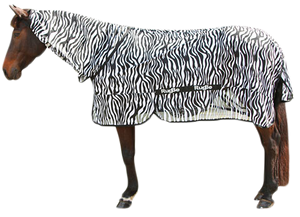Vliegdeken Zebra incl. nekdeel 185cm