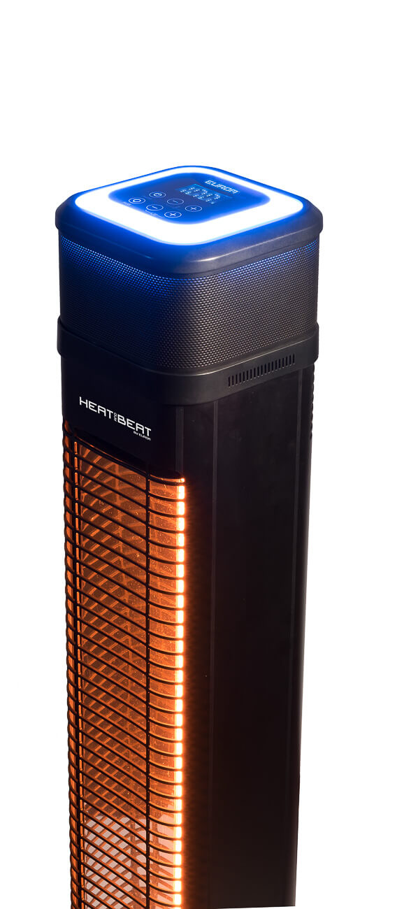 Eurom Heat and Beat Tower is a unique standing patio heater