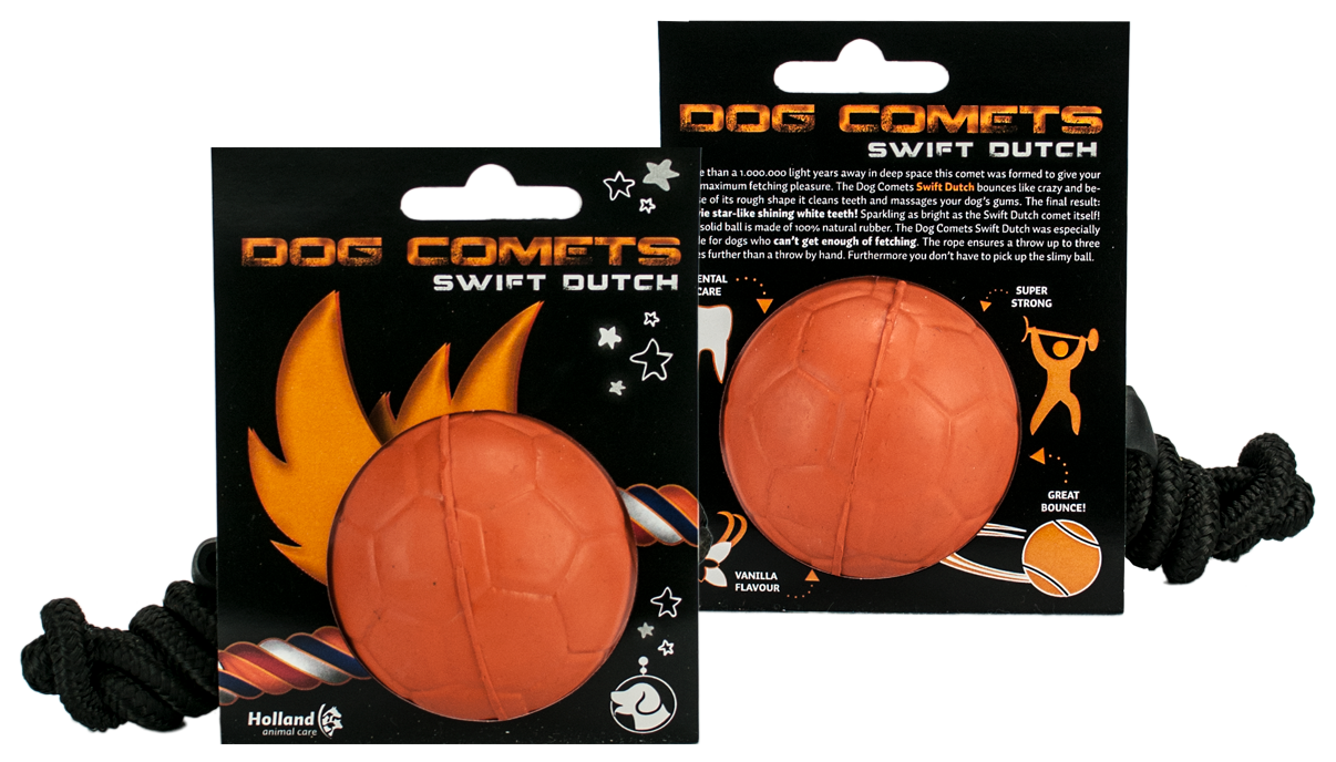 Dog Comets Ball Swift Dutch met Touw