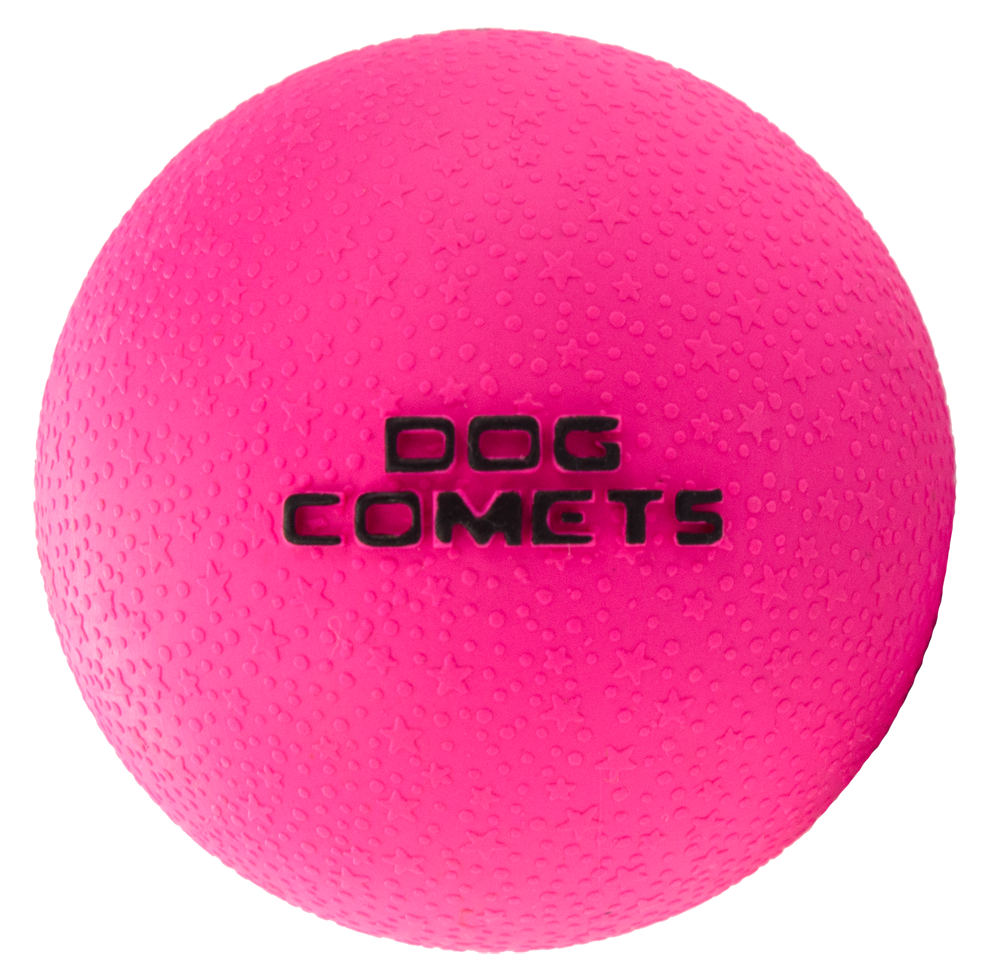 Dog Comets Ball Stardust Zwart Roze M 2-pack
