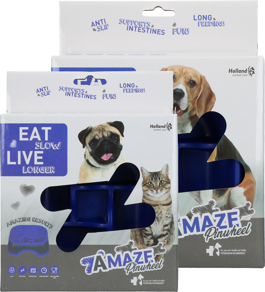 Eat Slow Live Longer Amaze Pinwheel Blue M