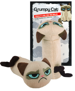 Grumpy Cat Toilet Paper Roll Knitted Cozy
