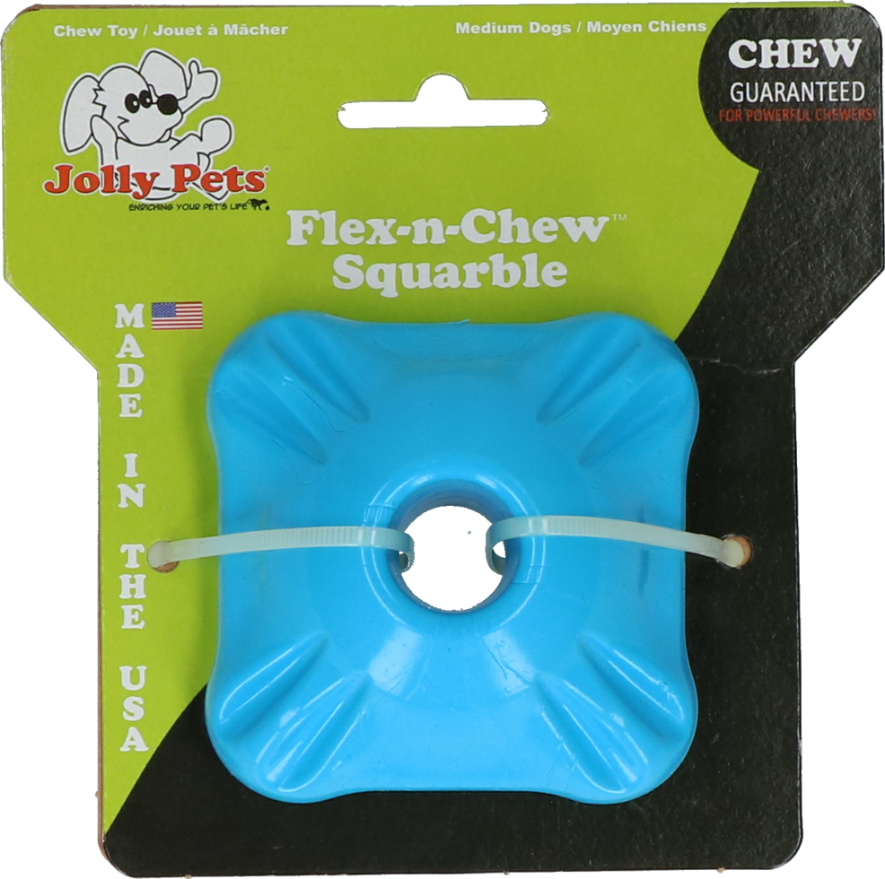 Jolly Flex-n-Chew Squarble blauw medium