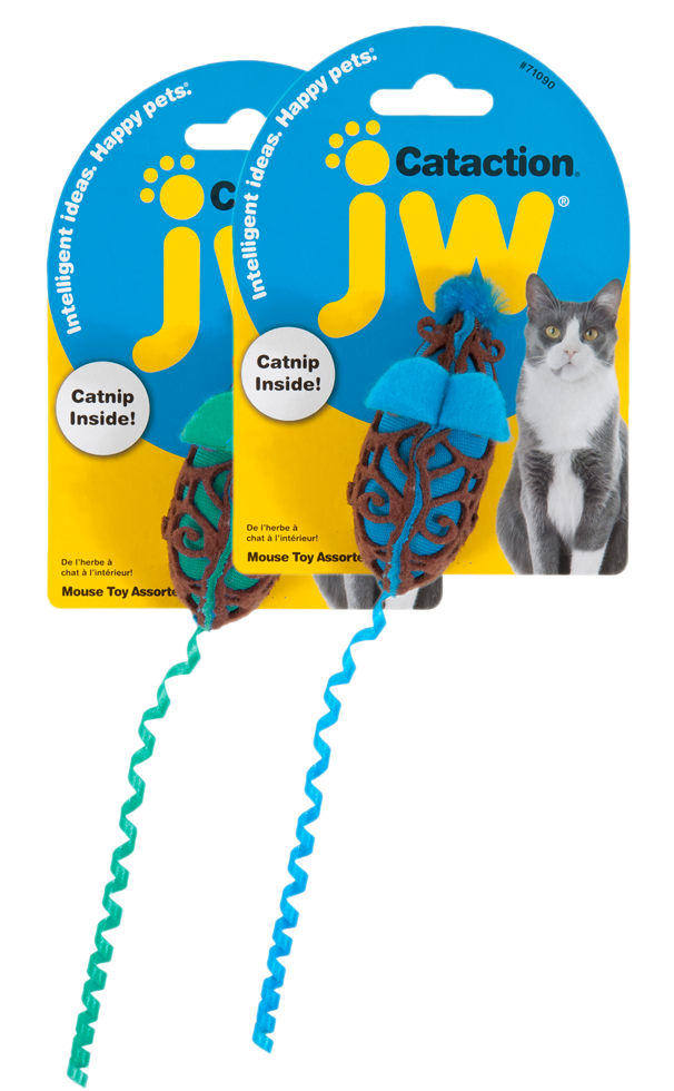 JW Cataction Mouse Toy assorti