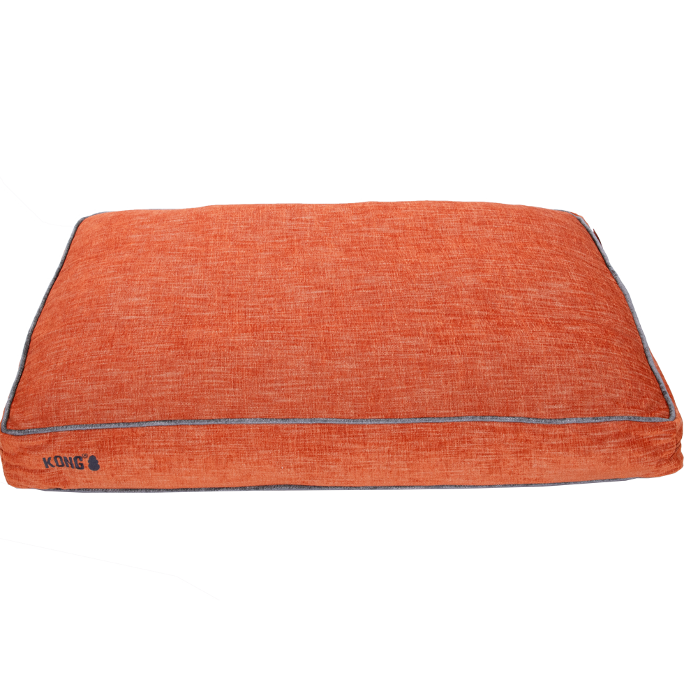 KONG Rectangle Beds Medium, Oranje met grijze lijn