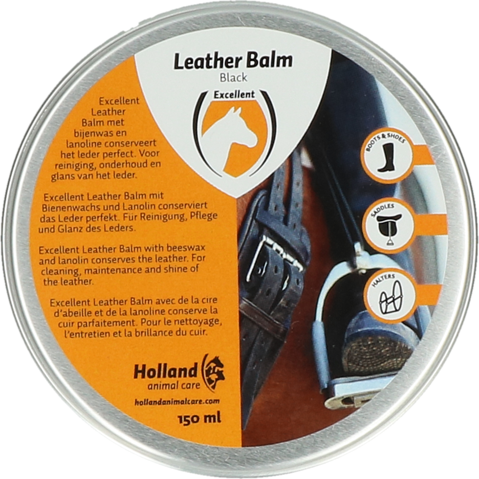 Leder &amp; Zadel Balm Zwart