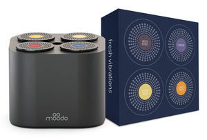 Moodo Smart aroma diffuser zwart met batterij incl capsule set - o2health