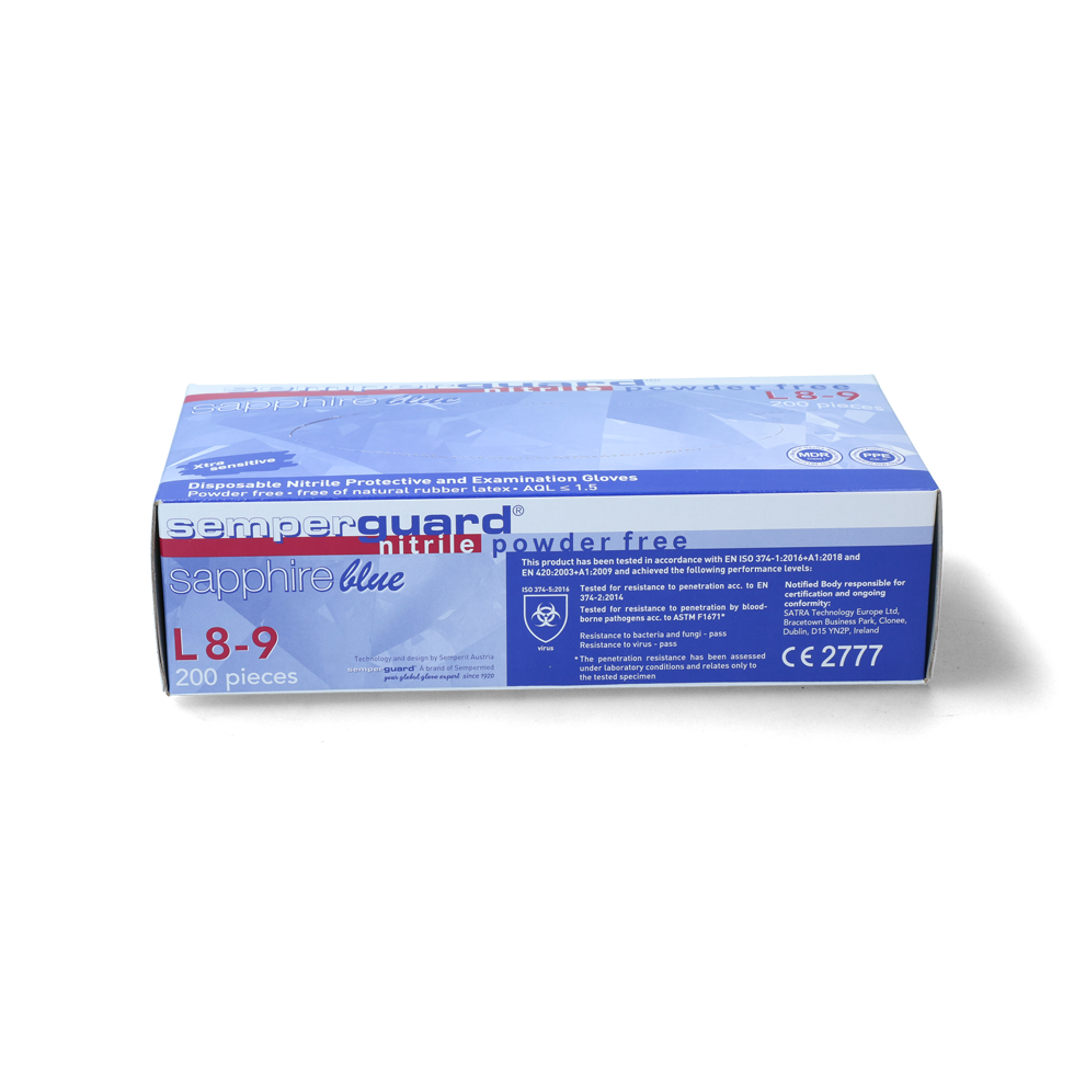 Melkershandschoen SemperGuard nitryl L (8-9)