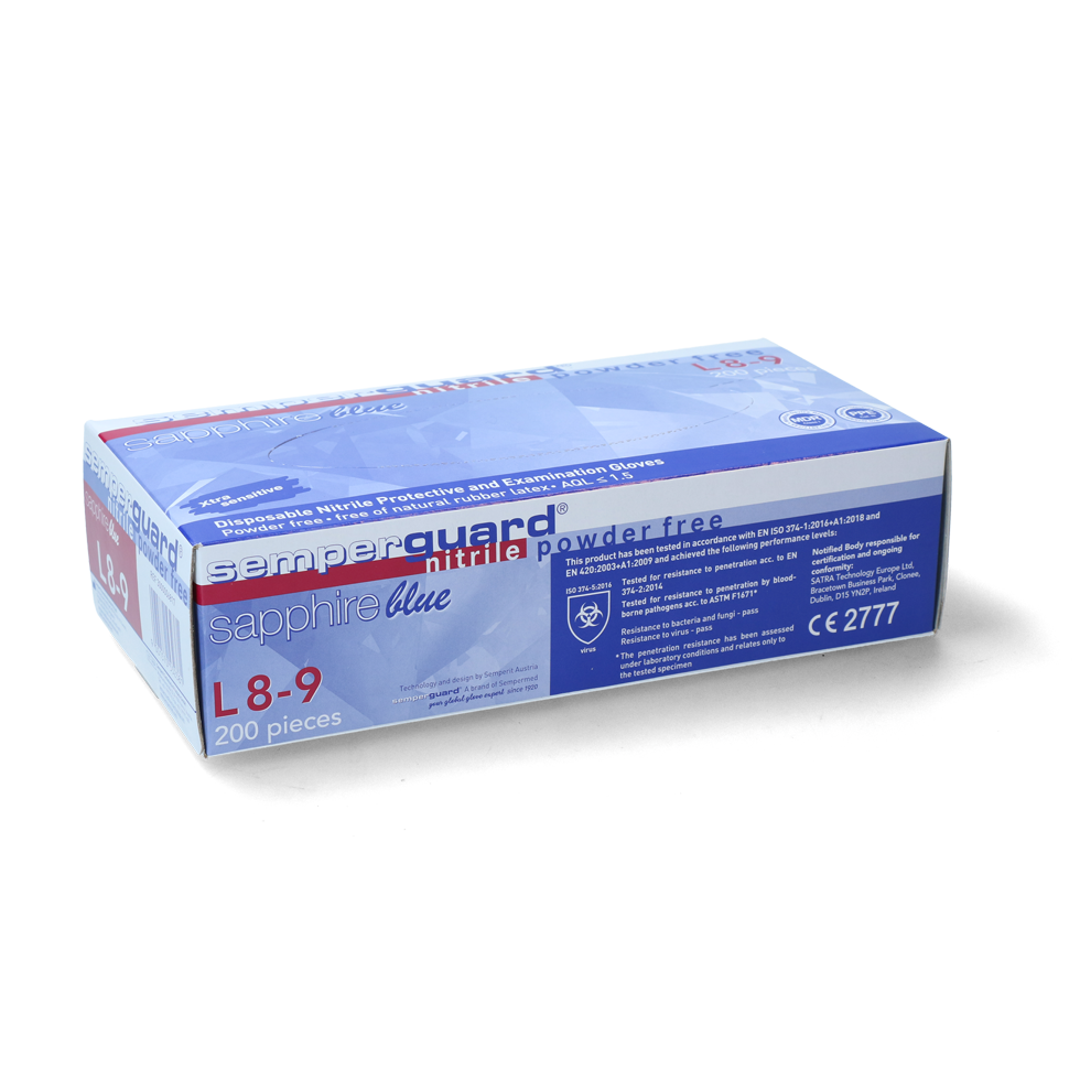 Melkershandschoen SemperGuard nitryl L (8-9)