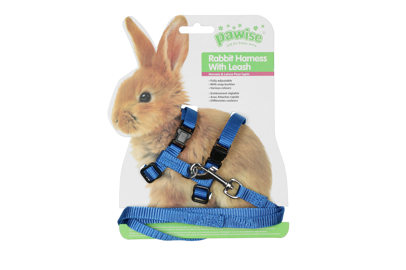 Nylon harness for rabbit ass blue