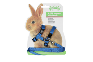 Nylon harness for rabbit ass blue