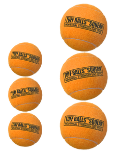 Tuff Balls Squeak 6cm 3-Pack Oranje